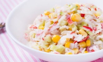 ПП салат с крабовыми палочками