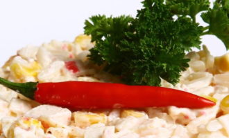 крабовый салат с рисом
