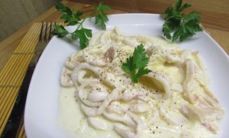 Сливочный соус для кальмаров