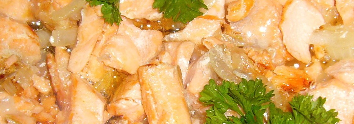 Поджарка из рыбы с морковью и луком